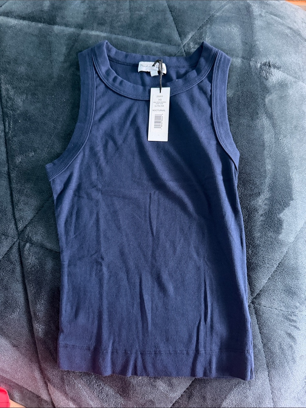 Michael stars  gina new Navy Ribbed Tank Top xs